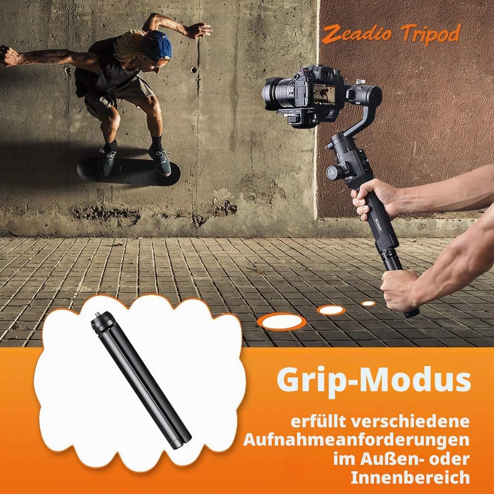 Zeadio Metall Mini-Stativ, Desktop Tabletop Stativ für Glatte 4, Crane Plus, Crane 2, Osmo Mobile, R
