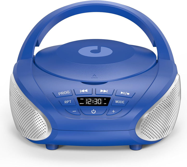 Gueray Tragbarer CD-Player Boombox Kompakt-Radio mit Stereo-Lautsprechern UKW-Radio 3,5-mm-AUX-Einga