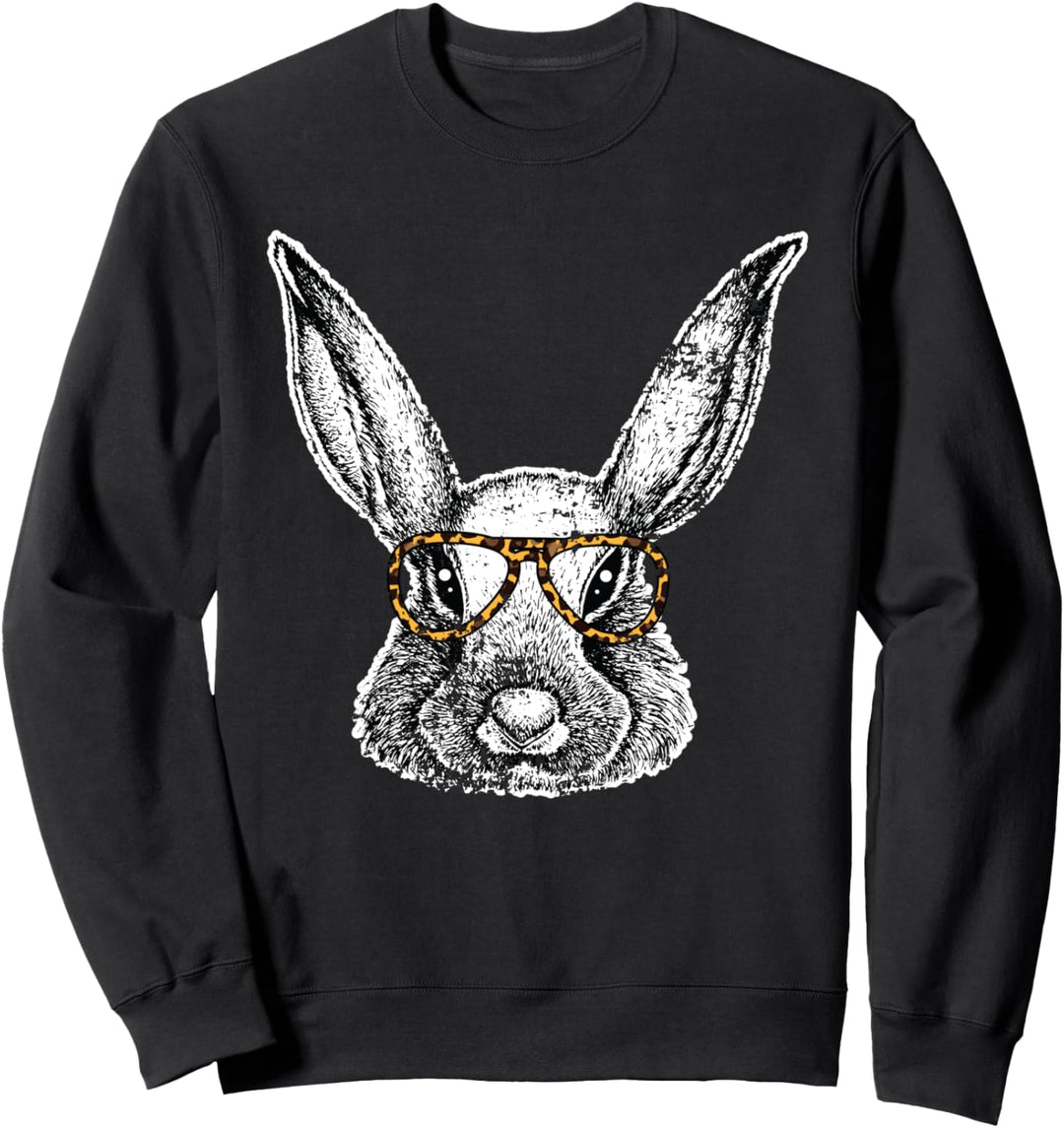Niedliche Hasen-Sonnenbrille Ostern Tag Idee Sweatshirt