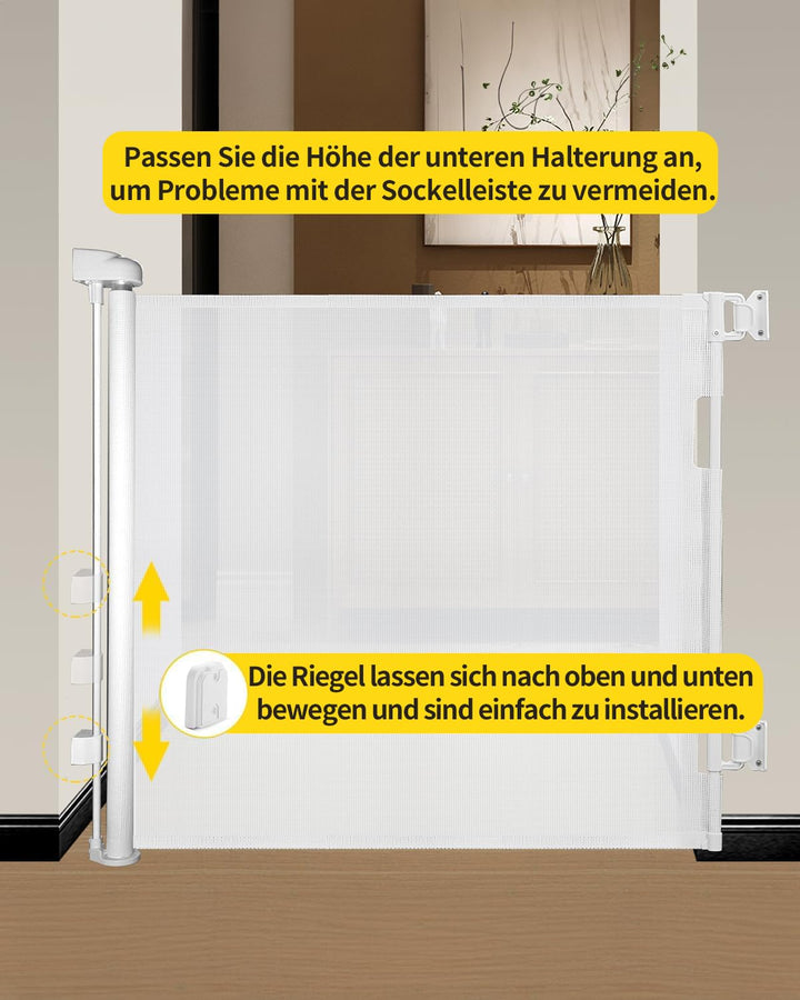 2 Pack Treppenschutzgitter Ausziehbar 0-140cm,Türschutzgitter Ausziehbar mit Treppenschutz & Kinders