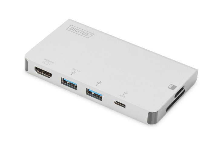 DIGITUS USB-C Travel Docking Station – 6 Ports – 1x HDMI (4K@30Hz) – 2x USB 3.0 / USB 2.0, 1x USB Ty