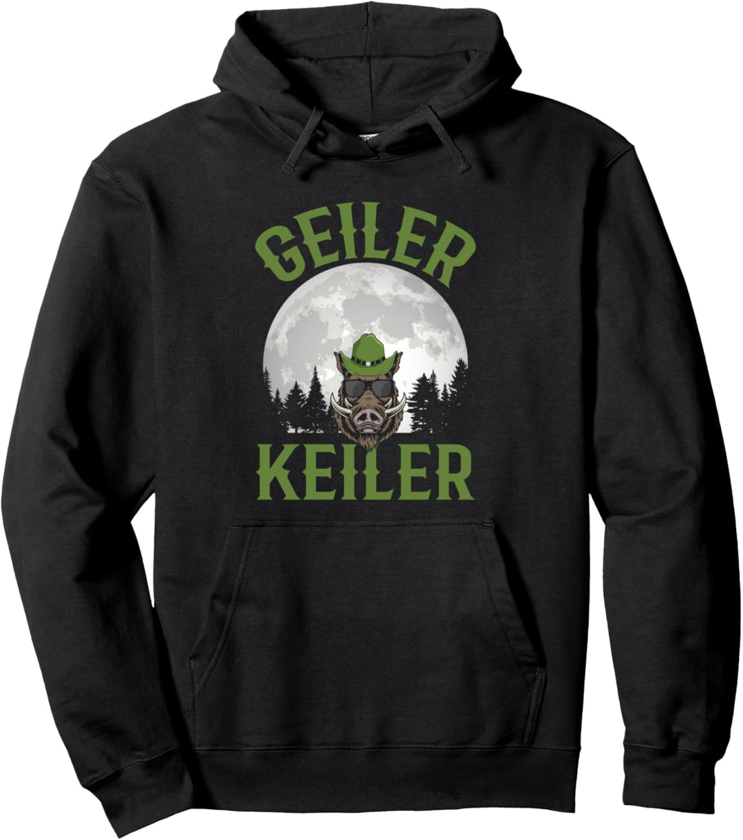 Geiler Keiler Wildschwein Jagd Jäger Wald Spruch Pullover Hoodie