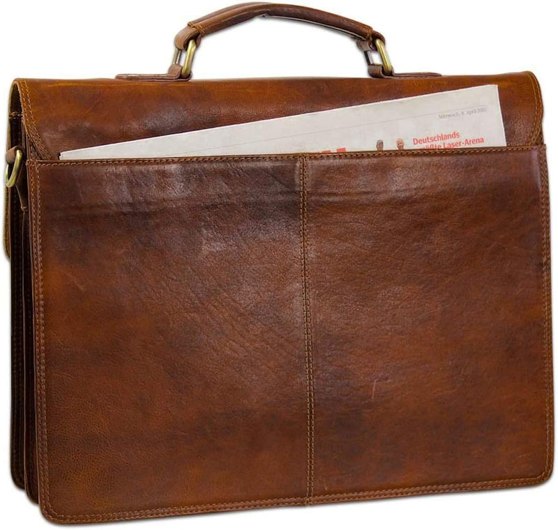 STILORD Vintage Aktentasche Herren Büro Business Schultertasche Laptoptasche mit Schloss gross echte