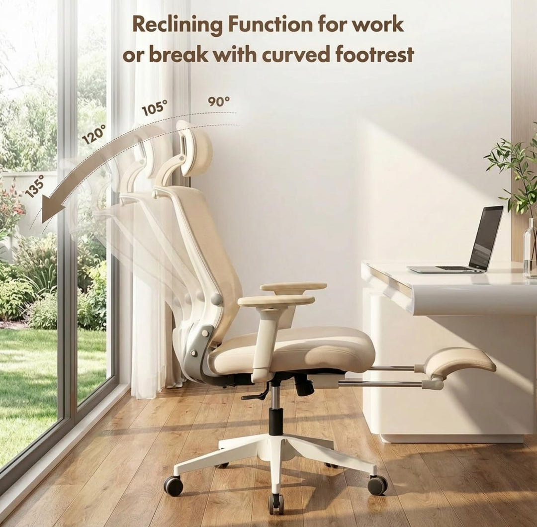 FLEXISPOT Ergonomischer Bürostuhl, Foldex, klappbarer Bürostuhl für Kleine Räume mit Lendenwirbelstü
