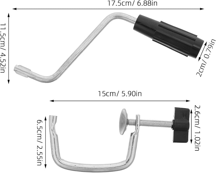 Cabilock Manuelle 15x6,5x2,6cm und Tischklemme aus Metall Nudelmaschine Ersatzteile Satz mit Kurbel
