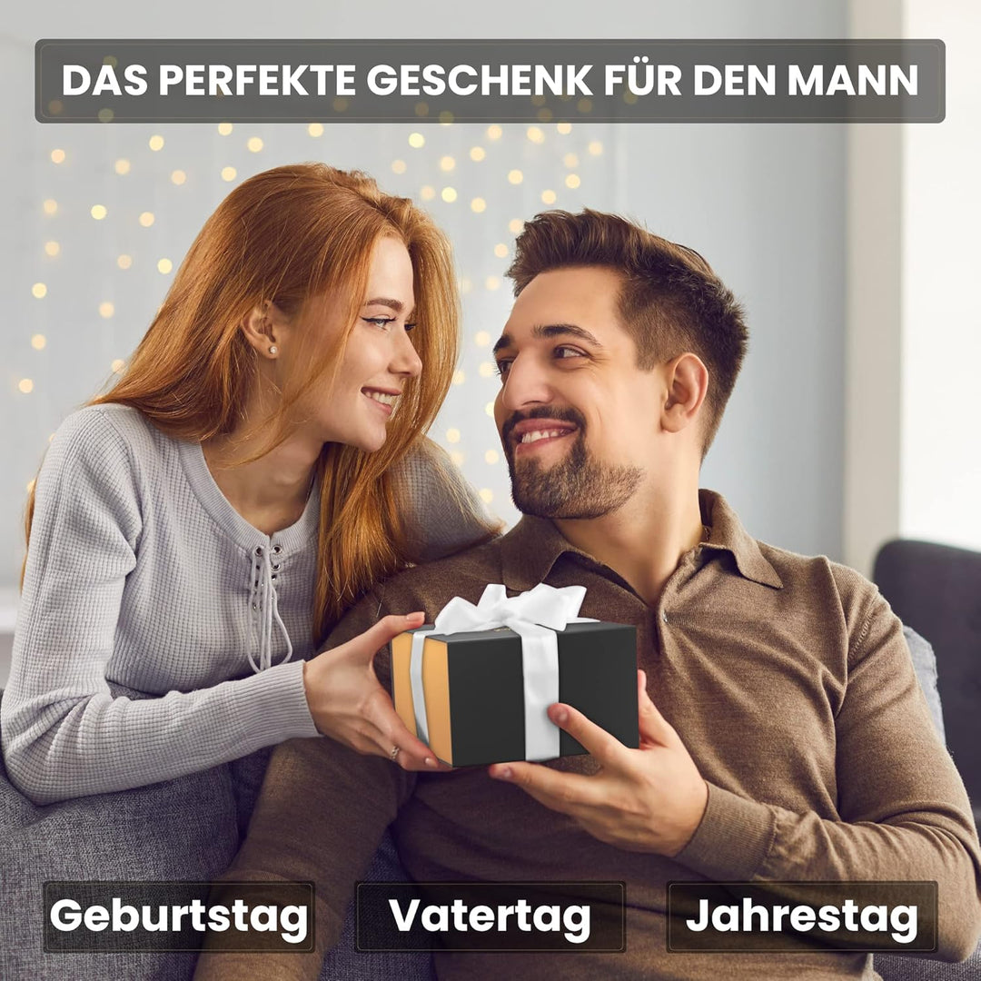 Twhisky Premium Whisky Glas Geschenkset - 1 Whiskey Glas Tumbler 300 ml, 4 wiederverwendbare Whisky