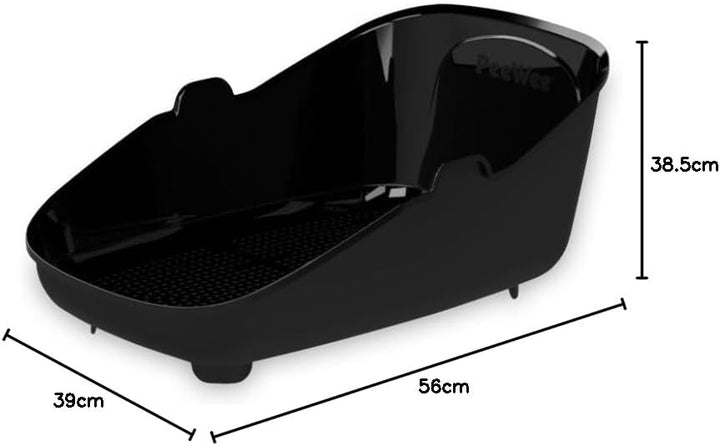 PeeWee EcoHouse Katzentoilette, Schwarz/Grau