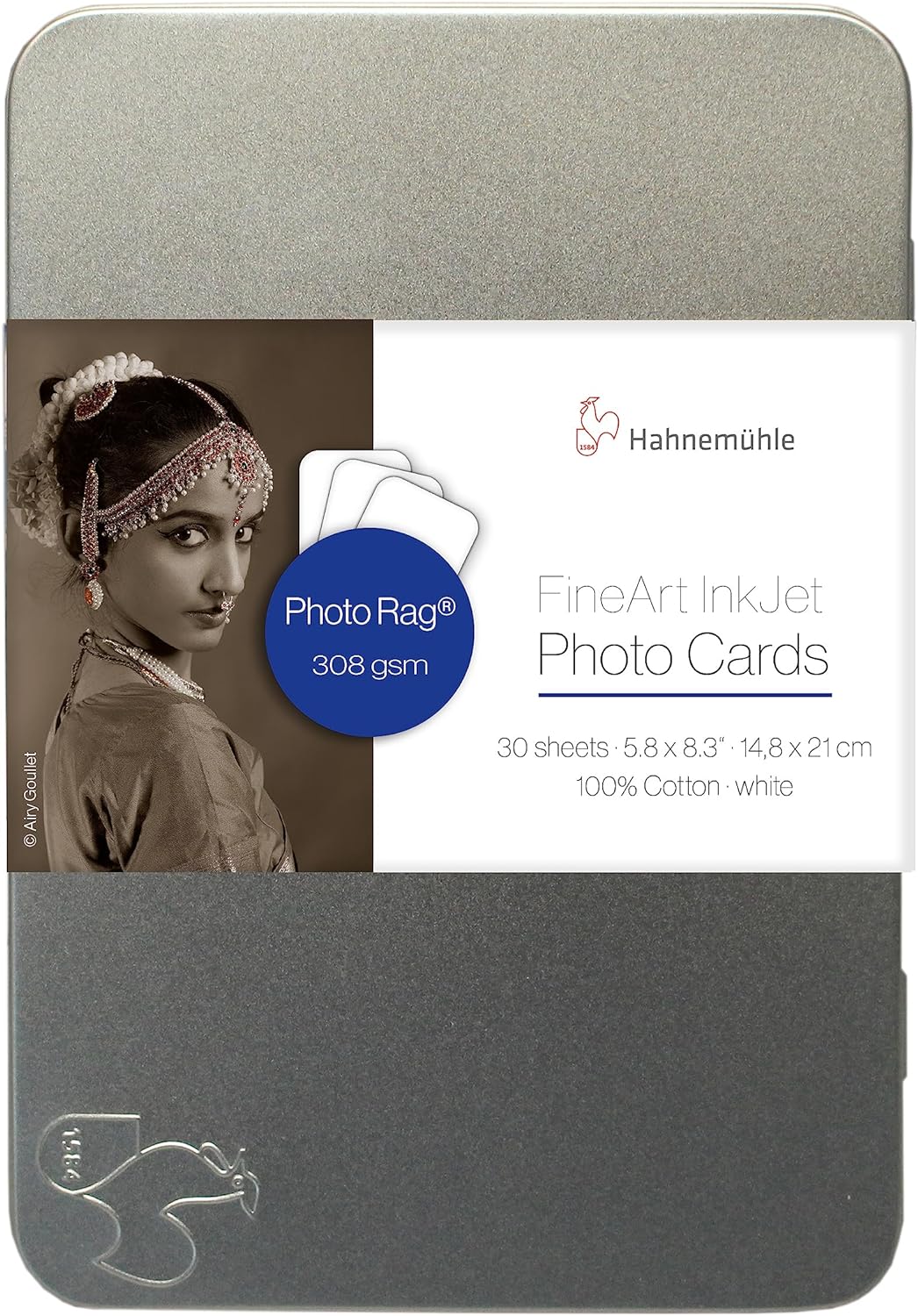 Hahnemühle Inkjet Fotokarten, Mini Foto-Postkarten, PhotoRag® 308, matt, weiss, 30 Blatt, DIN A5 Pho