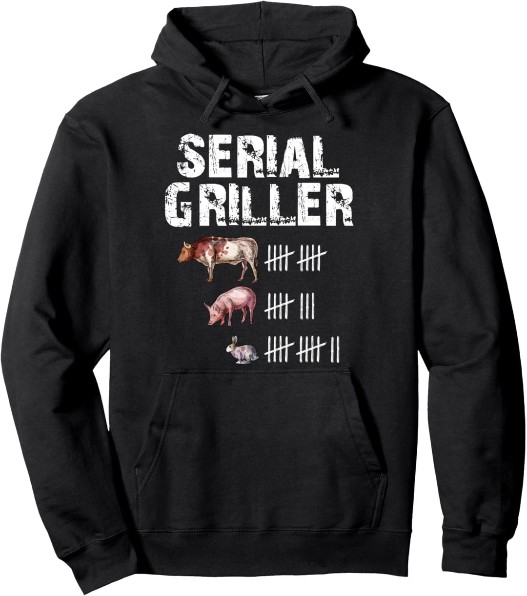 Serial Griller Funny Grilling Grill BBQ Master Pullover Hoodie