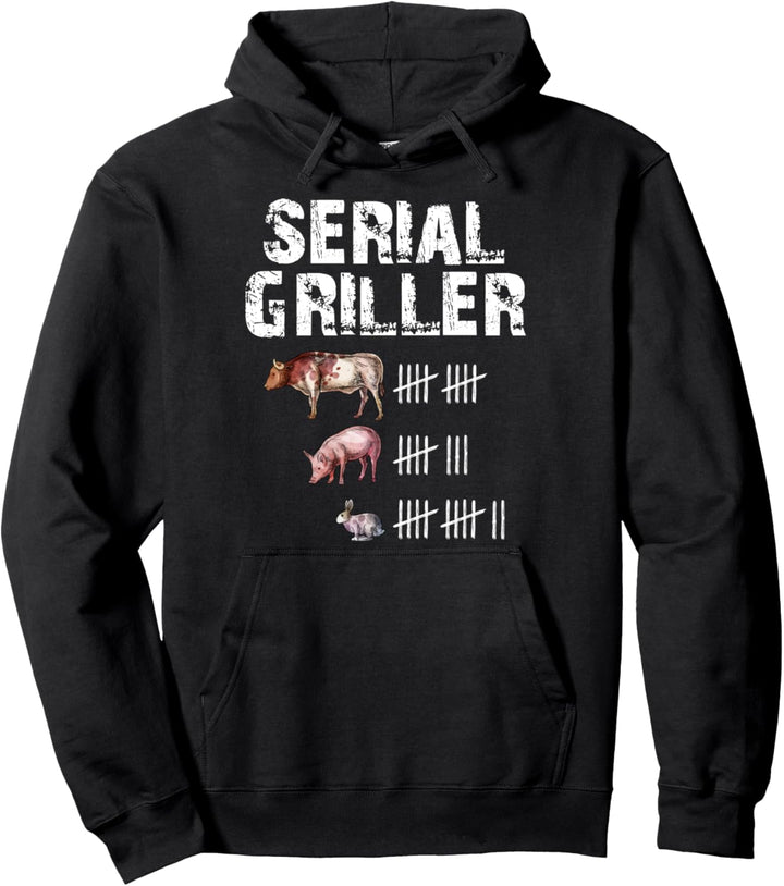 Serial Griller Funny Grilling Grill BBQ Master Pullover Hoodie