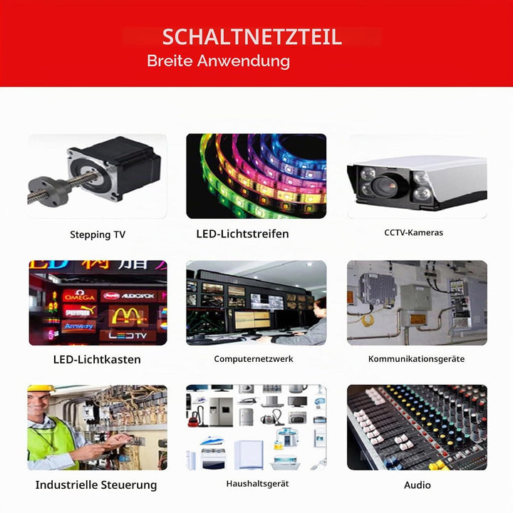 Weishuo 12V 10A Schaltnetzteil 120W Netzteil Transformator Driver Adapter für Überwachungskamera, LE