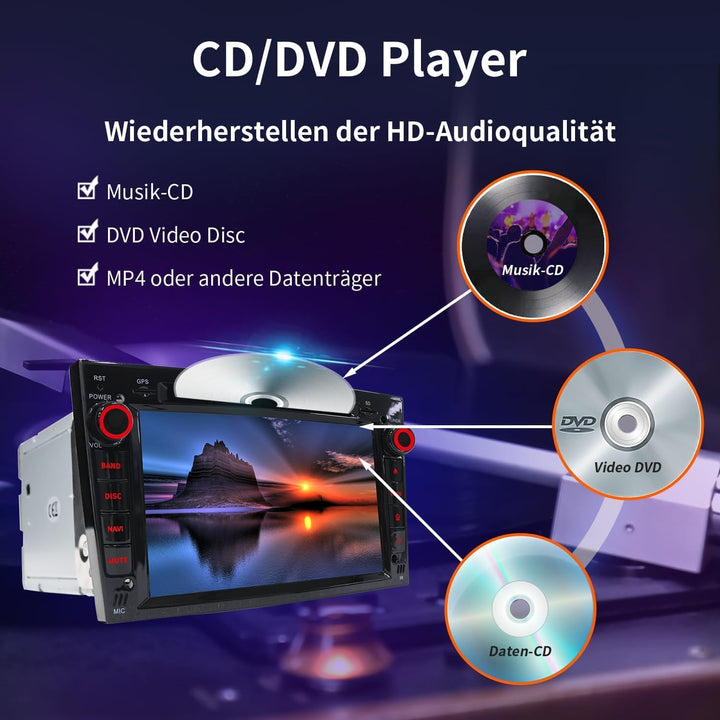 Android Autoradio mit CarPlay für Opel Corsa D/Astra H/Zafira B/Corsa C/Vectra C [Android 14.0, 4+64