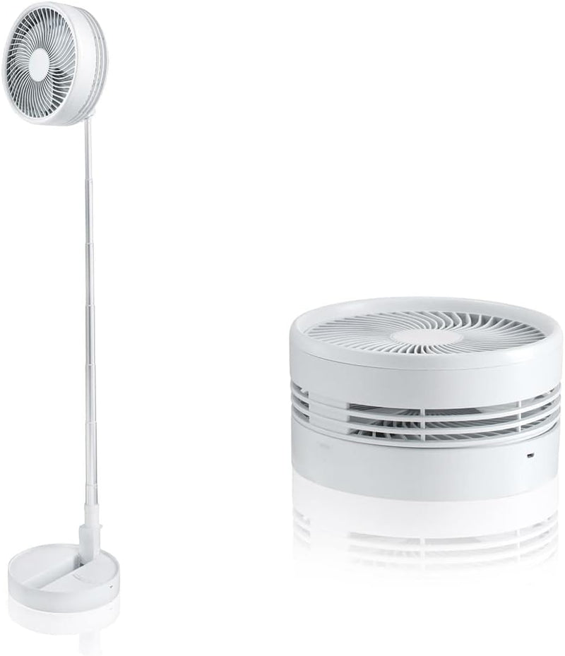 LIVINGTON Fold & Cold – ausziehbarer Mini Ventilator mit Akku – kraftvoller USB Ventilator mit 10h L