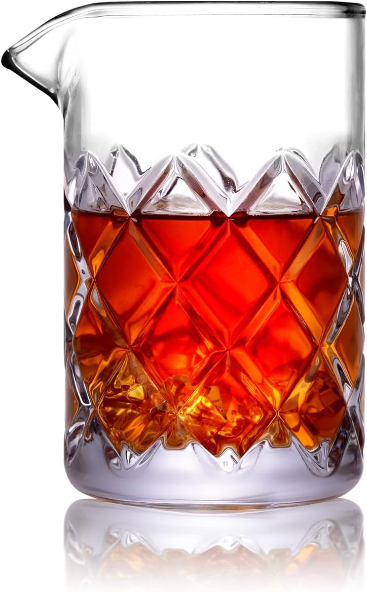 Eligara Cocktail-Mischer-Glas - [18 Unzen] Kristall-Cocktail-Rührglas, Dicke Gewichtete Unterseite -