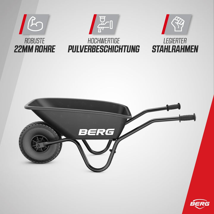 Berg Dempy Schwarz Schubkarre, Jungen und Mädchen, Gartenwagen Legierter Stahl, Spielzeug für Kinder