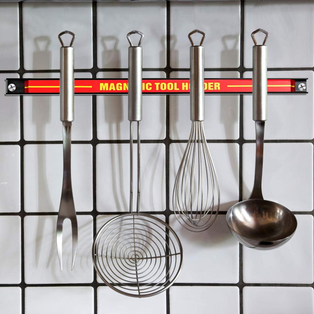 GOPLUS Magnetleiste, Magnet Werkzeughalter Rot, Werkzeug Halterung, Werkzeugleiste, Magnetischer Wer