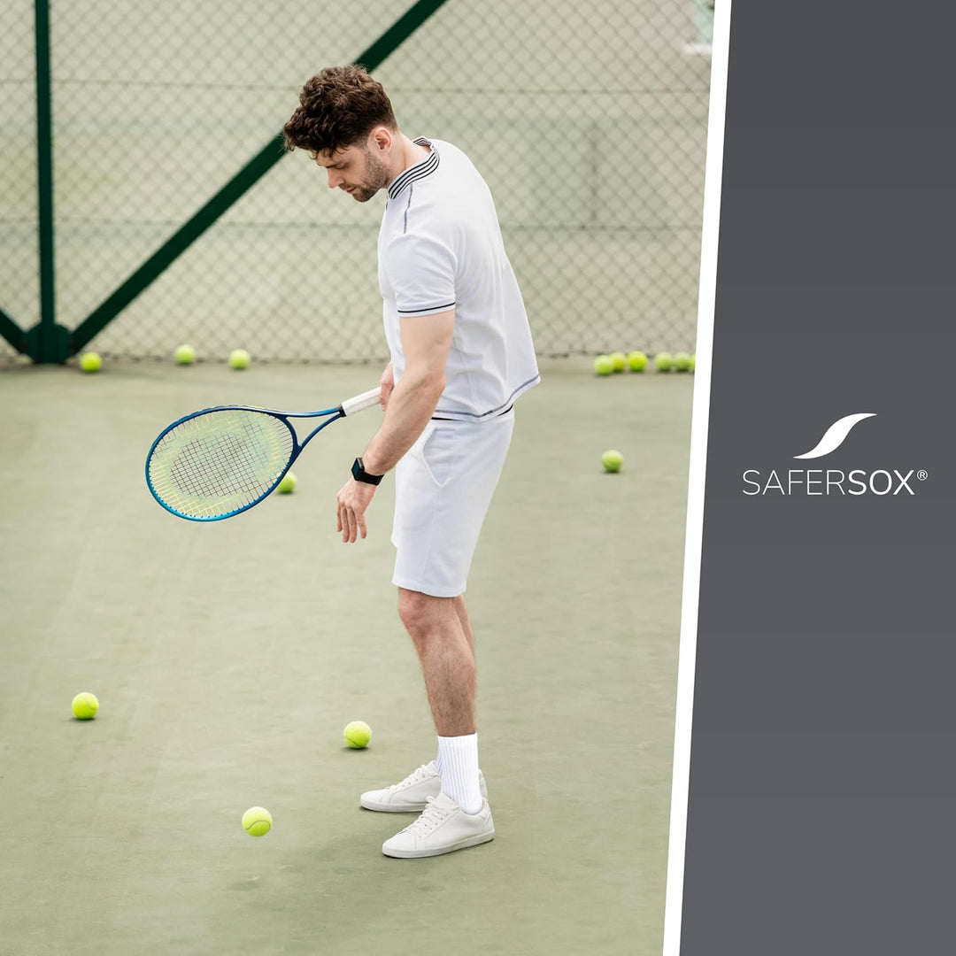 Safersox Sportsocken - Mückenschutz-Socken - in vielen Farben erhältlich! 43-46 3er Vorteilspack Wei