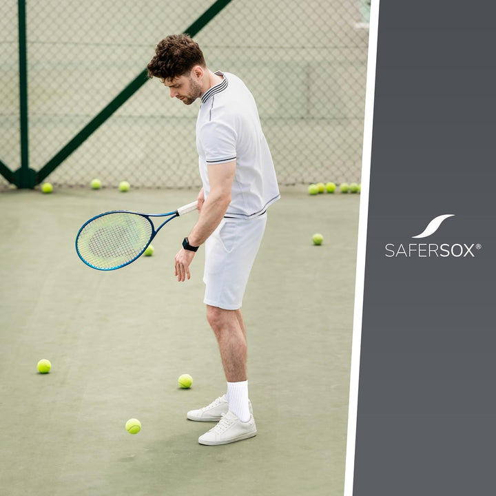 Safersox Sportsocken - Mückenschutz-Socken - in vielen Farben erhältlich! 43-46 3er Vorteilspack Wei