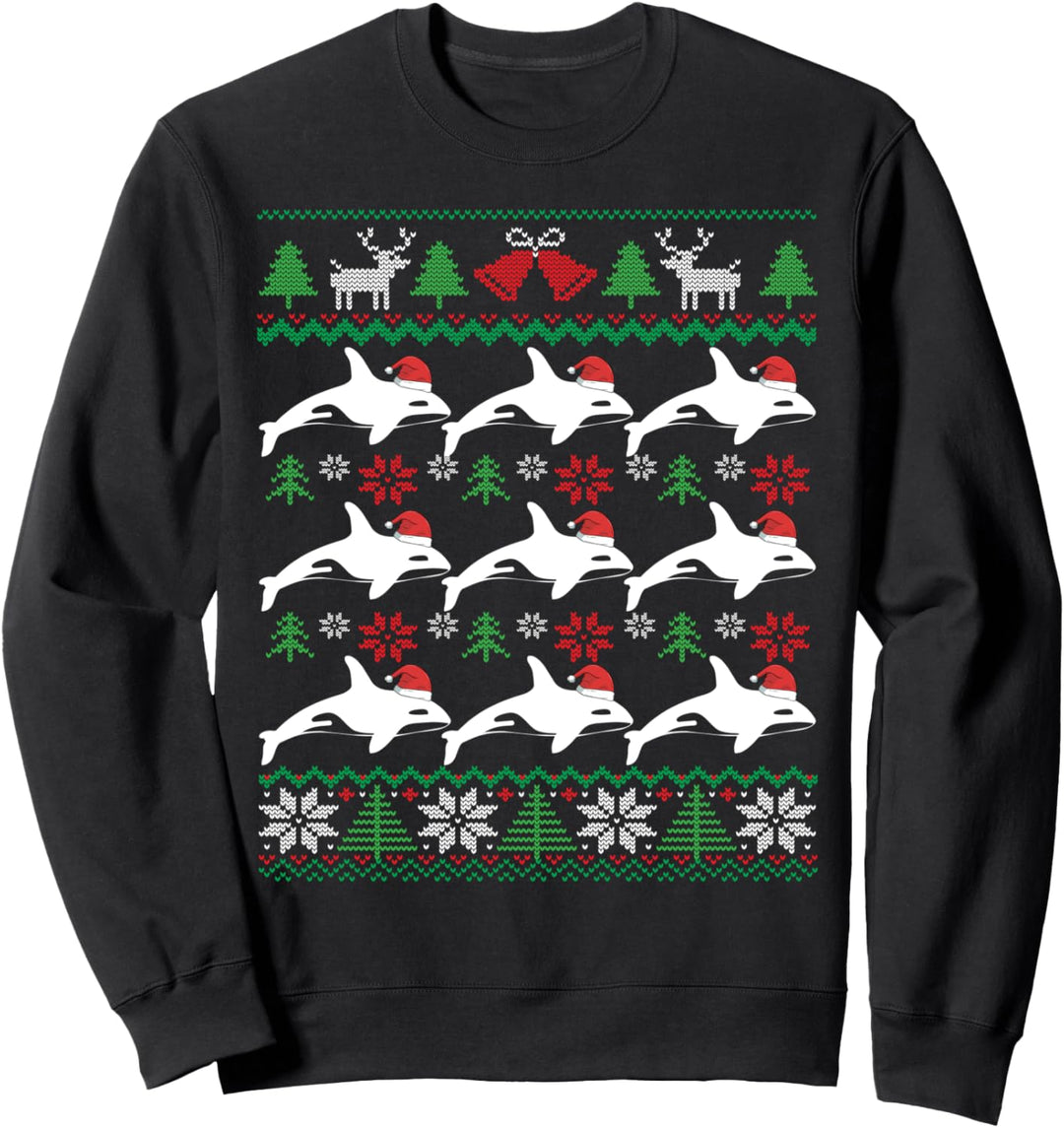Orca-Weihnachtsmann | Weihnachtswal Christmas Whale Sweatshirt