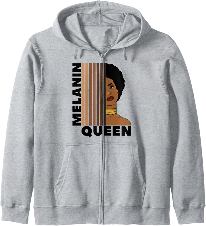 Oheneba: Melanin Drippin Queen Black Afrocentric Pride Afro Kapuzenjacke