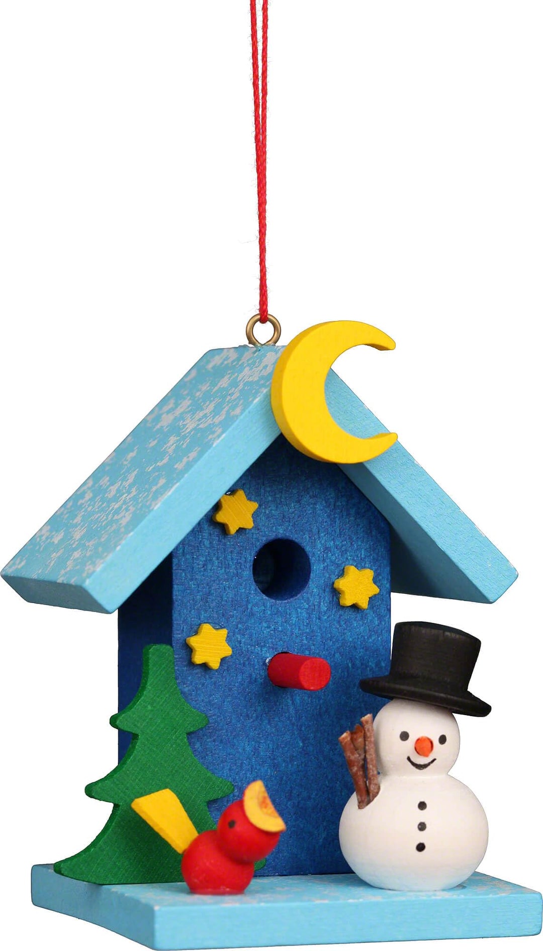 Christian Ulbricht Baumschmuck Vogelhaus mit Schneemann - 7,2 cm