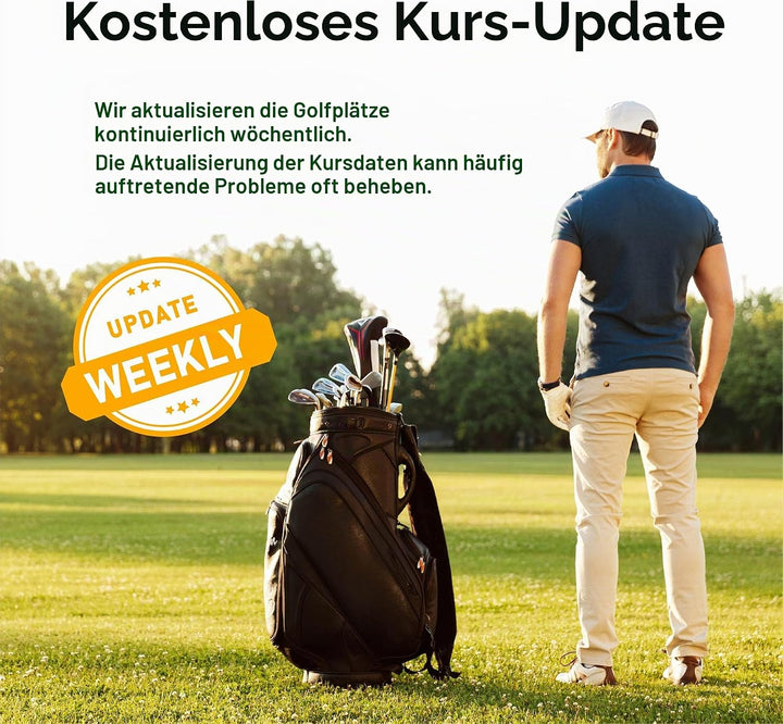 CANMORE TW353 Golf-GPS-Uhr, kontrastreiches LCD-Display, leichtes Golfzubehör, orange, orange