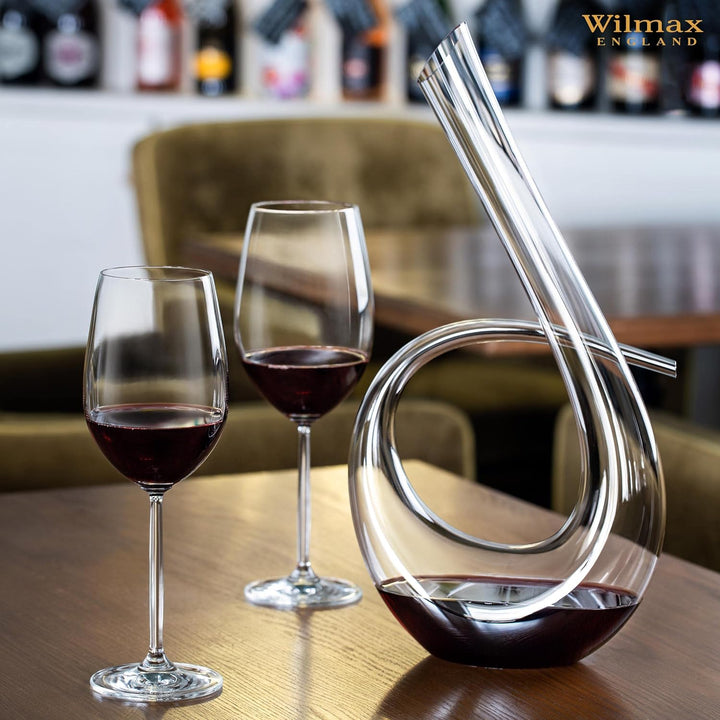 Wilmax Rotwein-Dekanter | 1000 ml | Wein-Karaffe aus Glas | Wein-dekantierer | Weinkaraffe | Dekanti