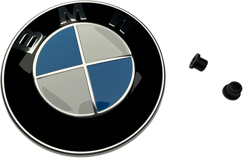 BMW Original Logo für Motorhaube mit Ösen., aus Silber