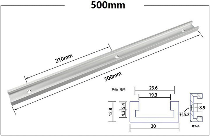 Gehrungsstange, Aluminiumlegierung Gehrungsstangenschieber, T-Schienen Schlitz Gehrungsschiene und G
