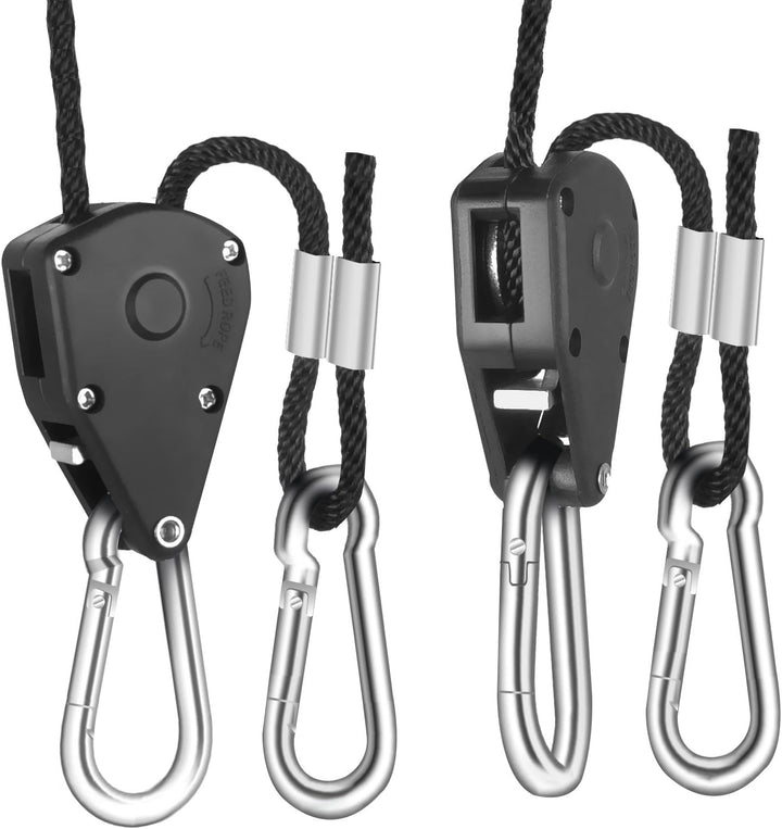 iPower 1/8" 6-Paar Seil Ratsche mit Haken, Seil Ratsche Kleiderbügel Aufhänger für Hängende Zelt Wac