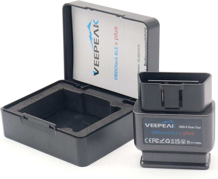 Veepeak OBDCheck BLE+ Bluetooth OBD II EOBD Diagnosegerät Adapter Stecker Auto Diagnose Scanner für