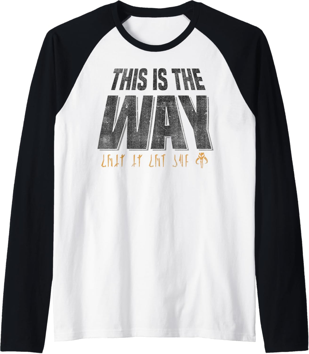 Star Wars Mandalorian This Is The Way Gold Mando'a Raglan