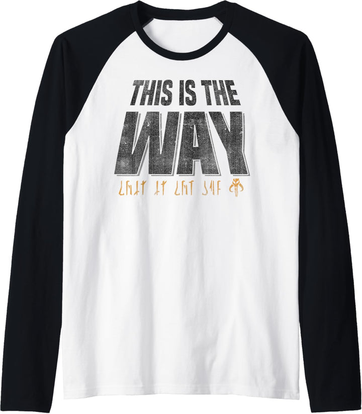 Star Wars Mandalorian This Is The Way Gold Mando'a Raglan