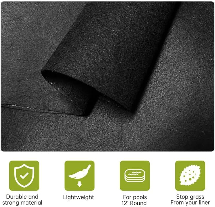 Schwimmbecken Matte Pool Bodenplane Faltbarer Boden-Poolmatte Für Aufstellpools Bis Ø 400 cm, UV-Sta