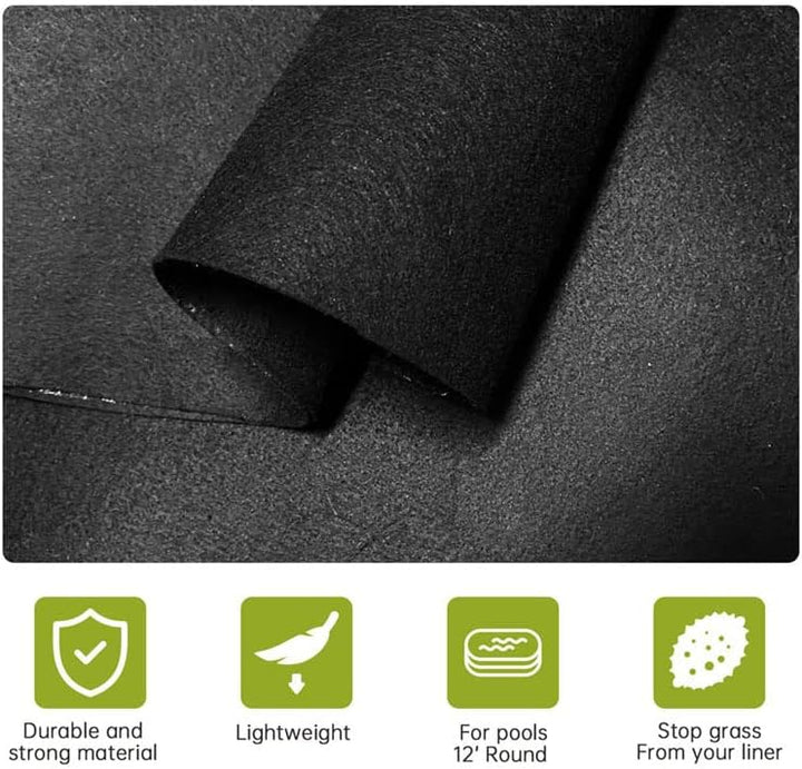 Schwimmbecken Matte Pool Bodenplane Faltbarer Boden-Poolmatte Für Aufstellpools Bis Ø 400 cm, UV-Sta