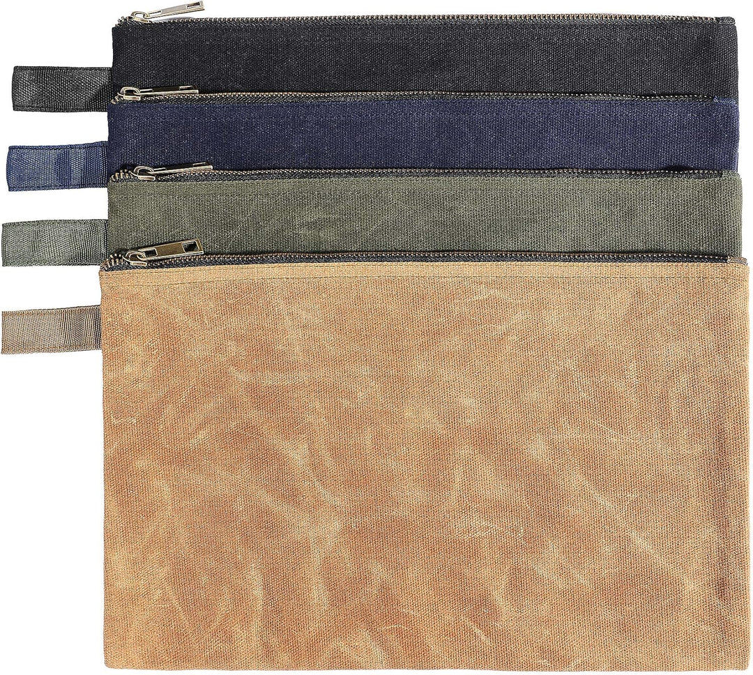 1 Set wasserdichter Werkzeugbeutel aus strapazierfähigem gewachstem Segeltuch, Werkzeugtasche 12.5X8