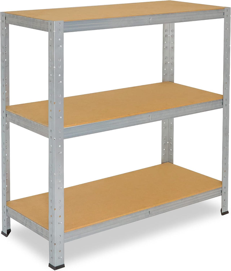 shelfplaza® 100x40x50cm Home Schwerlastregal verzinkt/Metallregal mit 3 Böden/Kellerregal Metall, Ga