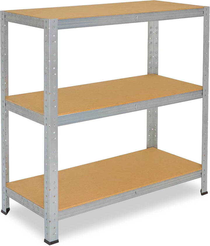 shelfplaza® 90x110x40cm HOME Schwerlastregal verzinkt/Metallregal mit 3 Böden/Kellerregal Metall, Ga