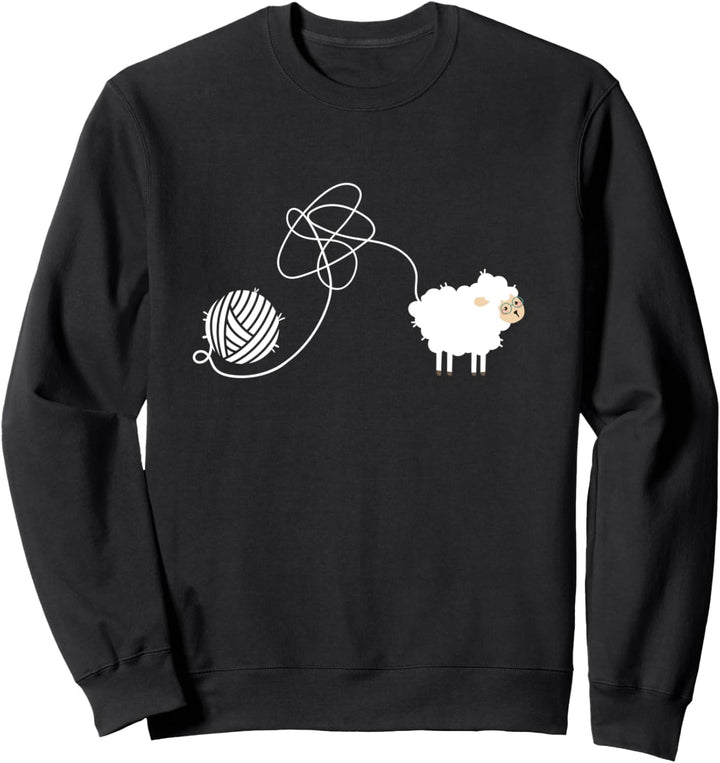 Stricken Und Nähen I Wolle Häkeln I Schaf Sweatshirt