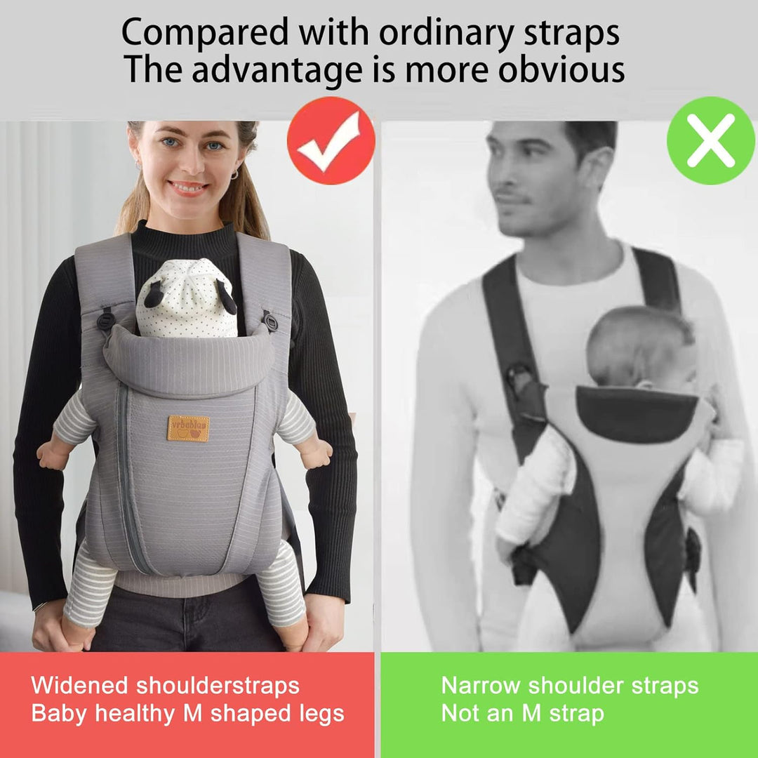 vrbabies Babytrage für Neugeborene ab Geburt,Upgrade Weich Ice Silk Babytrage mit Verstellbarer Gürt