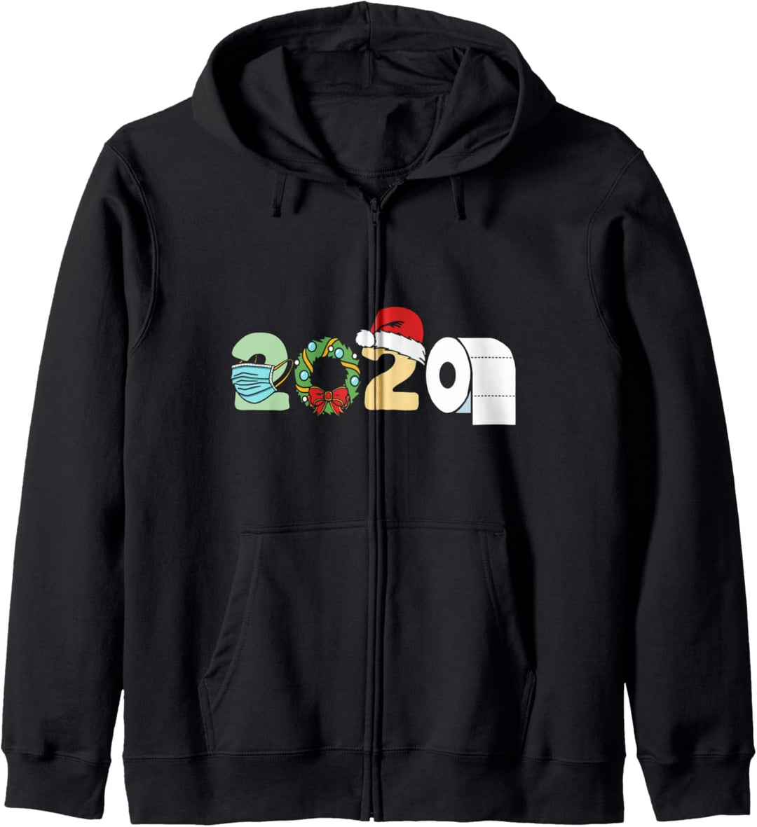 Funny Merry Christmas 2020! - Mask, Toilet Paper & Santa Hat Kapuzenjacke