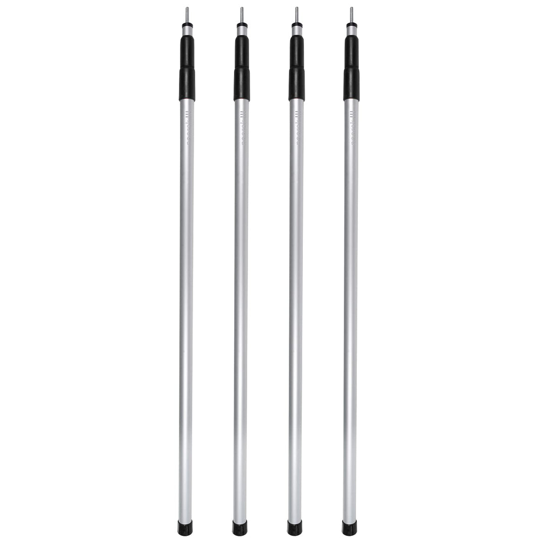 noorsk® Aufstellstangen Set Aluminium 4 oder 6 Stück Teleskopstangen 80-180 cm oder 100-240 cm für V