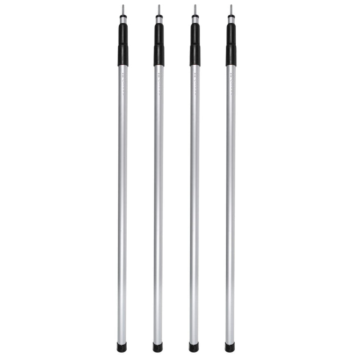 noorsk® Aufstellstangen Set Aluminium 4 oder 6 Stück Teleskopstangen 80-180 cm oder 100-240 cm für V