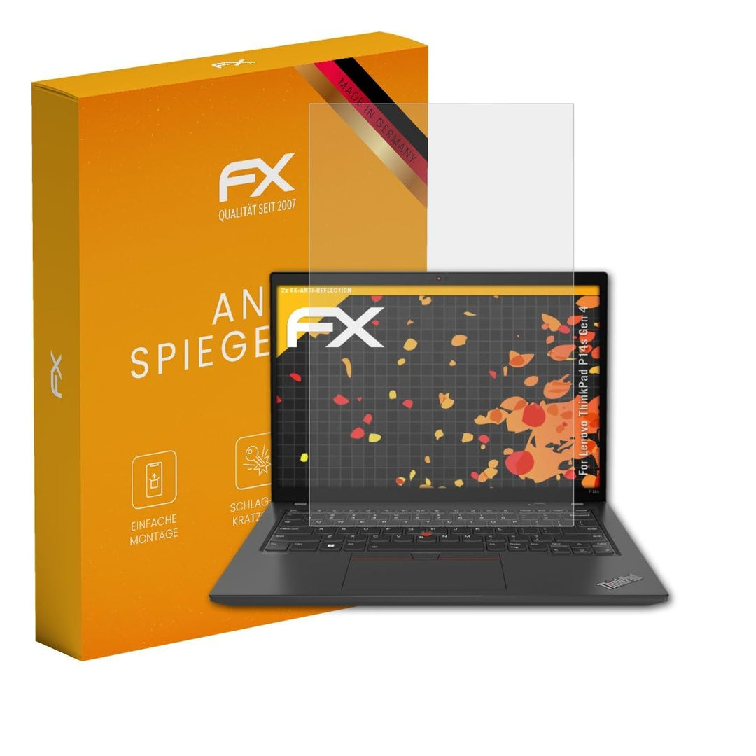 atFoliX Displayfolie kompatibel mit Lenovo ThinkPad P14s Gen 4 Schutzfolie, entspiegelnde und stossd