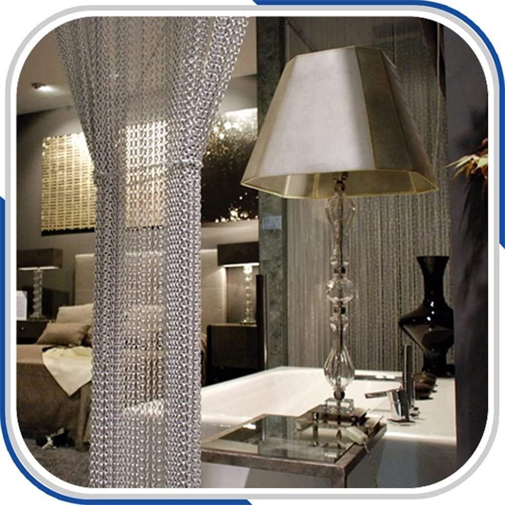 GENI Fliegengitter – 90 cm x 200 cm –Premium-Aluminium-Fliegengitter für Türen,, Aluminiumketten Tür