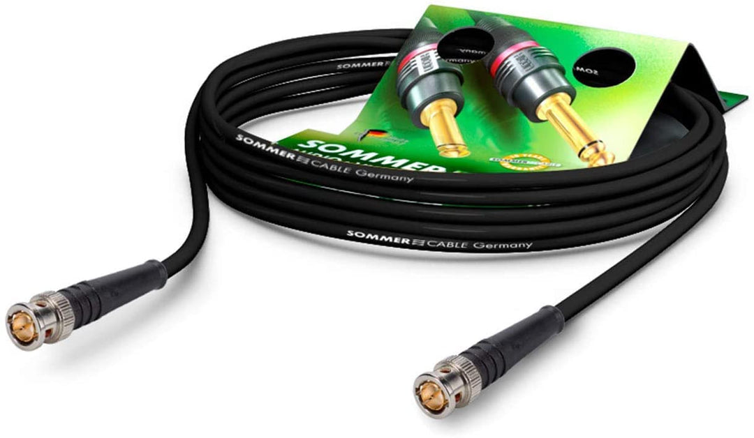 SOMMER CABLE 60cm 6G-SDI Video-Patchkabel 3G 1.5G HD/UHD 4K SC-Vector 0.8/3.7, BNC-Stecker 0.8/3.7-6