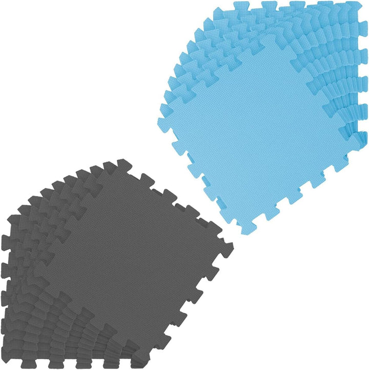 LittleTom 18 Teile Spielmatte Baby ab Null - 30x30 Schaumstoff Puzzlematte Kinder Isomatte Baby Spie