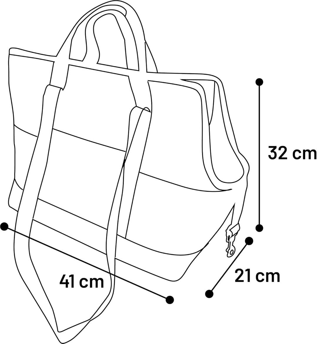 Flamingo Tragetasche Ken – Grün – 41cm x 21cm x 32cm – Komfortable Haustiertragetasche mit Schaumsto