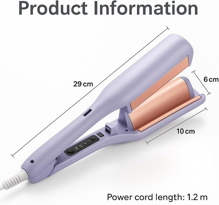 Welleneisen Lockenstab 32MM Wasserwellen mit 4 Temperaturen LED-Anzeige für Lange kurze Haare Hair W