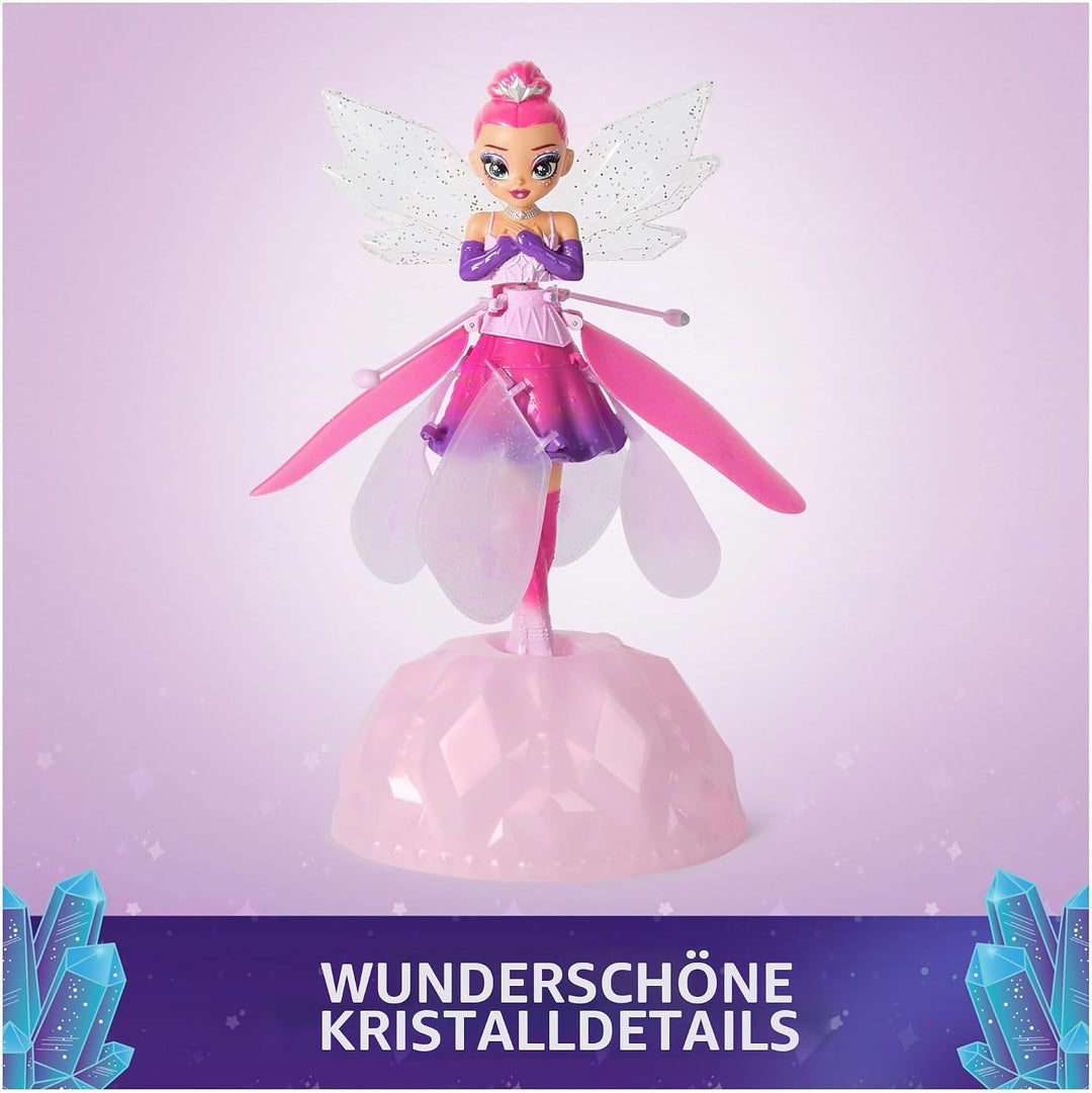 Crystal Flyers, Magical Flying Toy Doll with Crystal Wings, Girls Gifts, Interactive Kids Toys for G